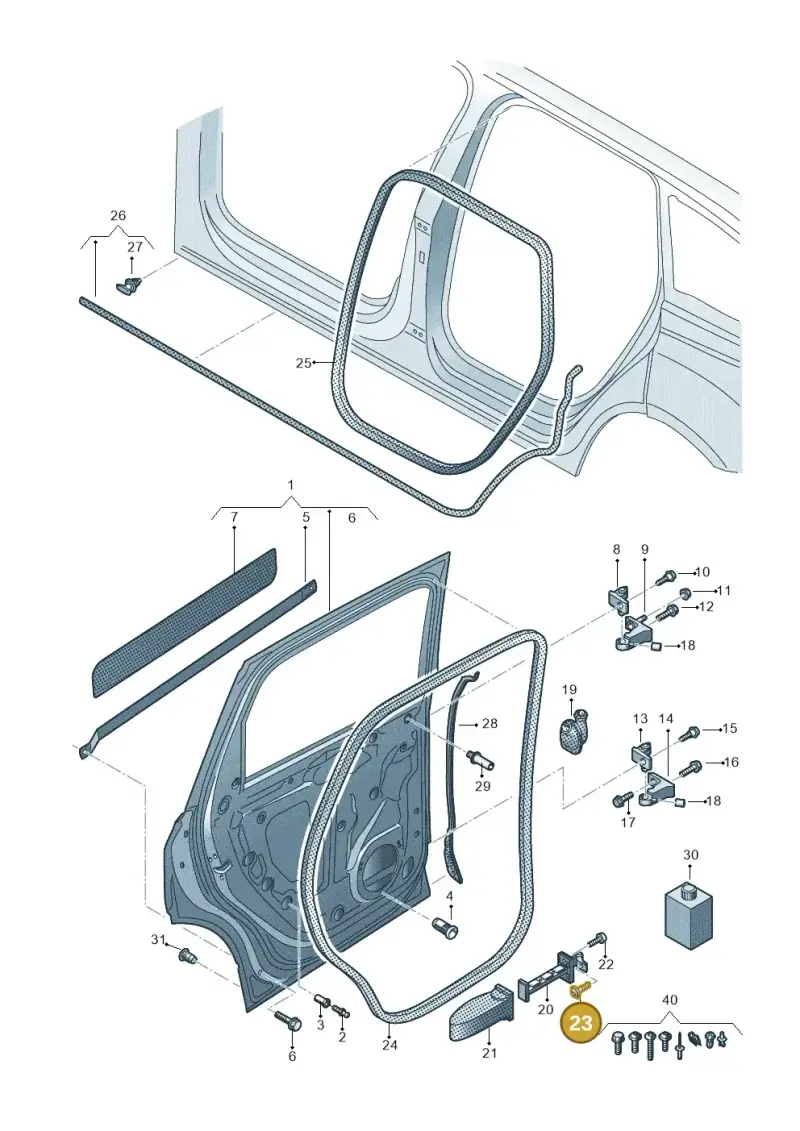 N91189702 — Audi Q7 (2015-2025) diagram 859833013, position 23