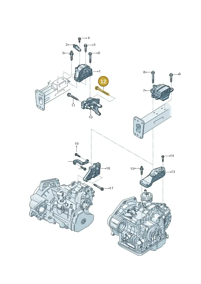 N91191601 — Volkswagen Jetta (2014-2017) diagram 801199270, position 12
