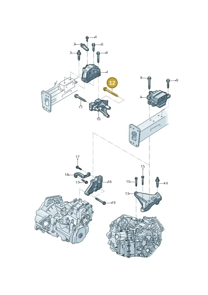 N91191601 — Volkswagen Jetta (2014-2017) diagram 801199400, position 12