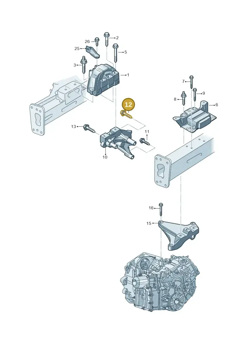 N91191601 — Volkswagen Caddy kombi (2015-2020) diagram 866199400, position 12
