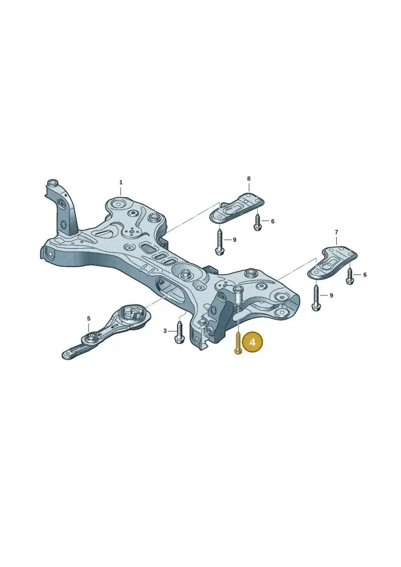 N91192201 — Volkswagen Taigo (2021-2024) diagram 2f0401000, position 4