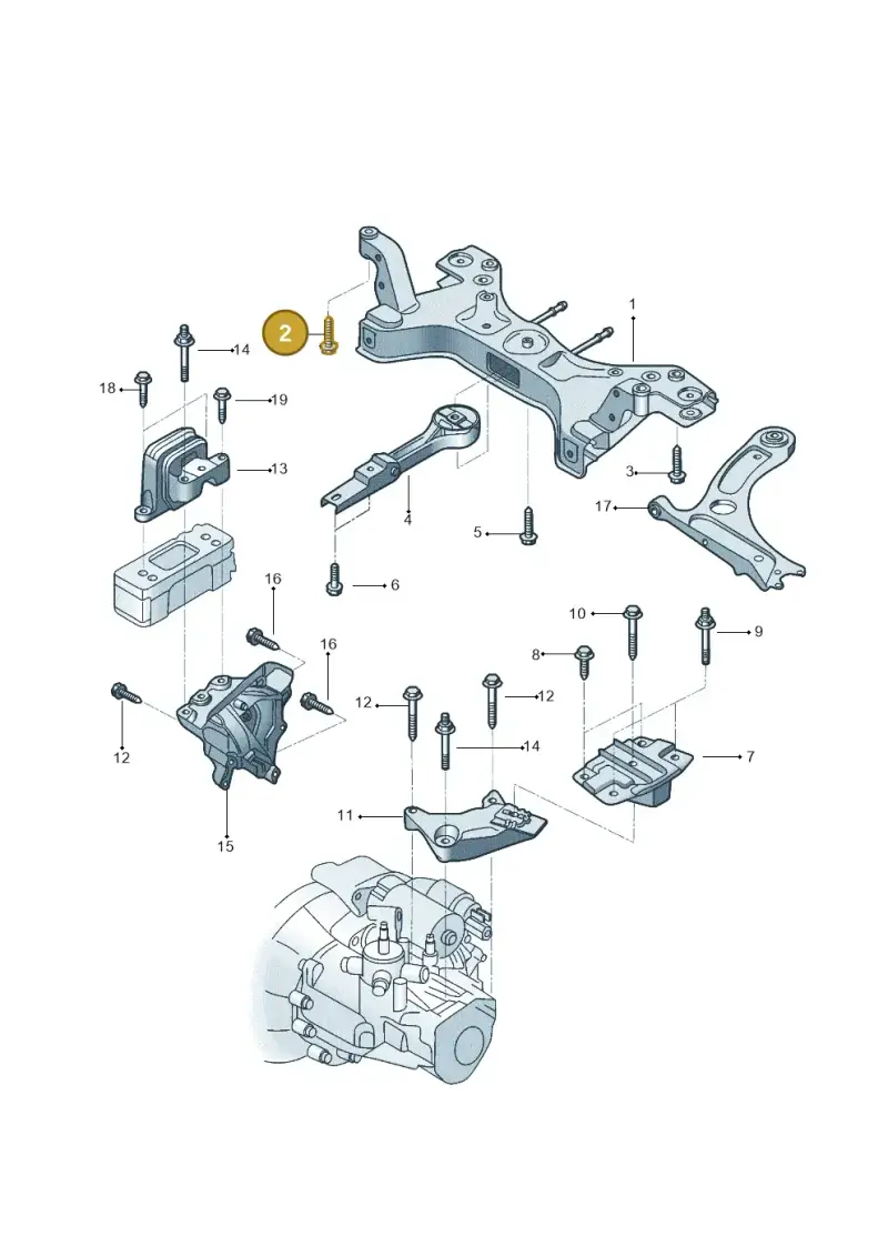 N91192201 — Volkswagen Up! 1.0 TSI (2013-2017) diagram 559199200, position 2