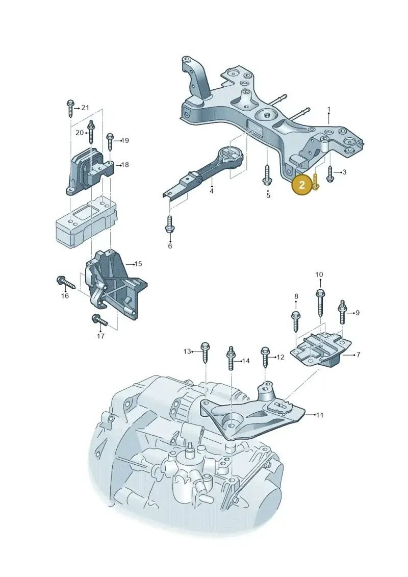 N91192201 — Volkswagen Up! 1.0 BlueMotion (2016-2023) diagram 892199400, position 2