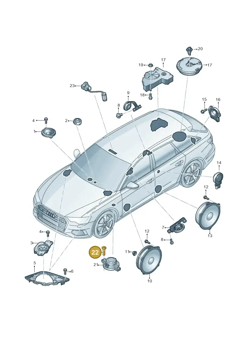 N91193901 — Audi RS6 Avant (2019-2025) diagram 430035360, position 22