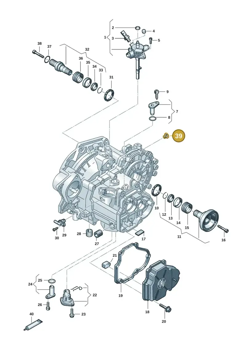 N91196501 — Volkswagen Transport. multivan (2019-2024) diagram 7ep300305, position 39