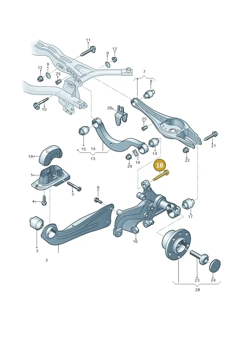 N91197801 — Volkswagen Golf 2.0 (2016-2020) diagram 746505050, position 18