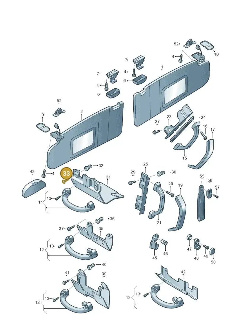 N91199501 — Volkswagen Transp. caravelle (2011-2015) diagram 410857500, position 33