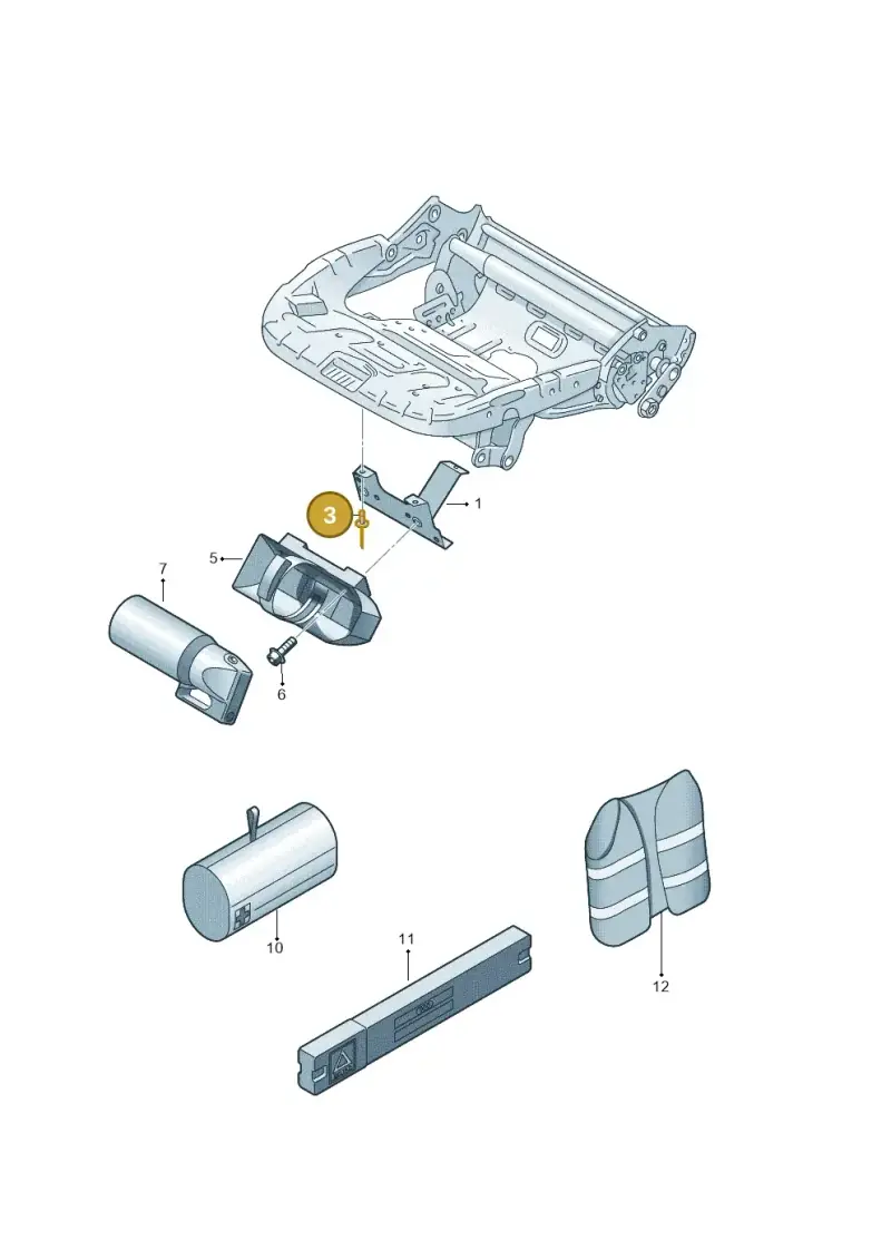 N91199501 — Volkswagen Caddy Maxi Kombi (2020-2024) diagram 869860000, position 3