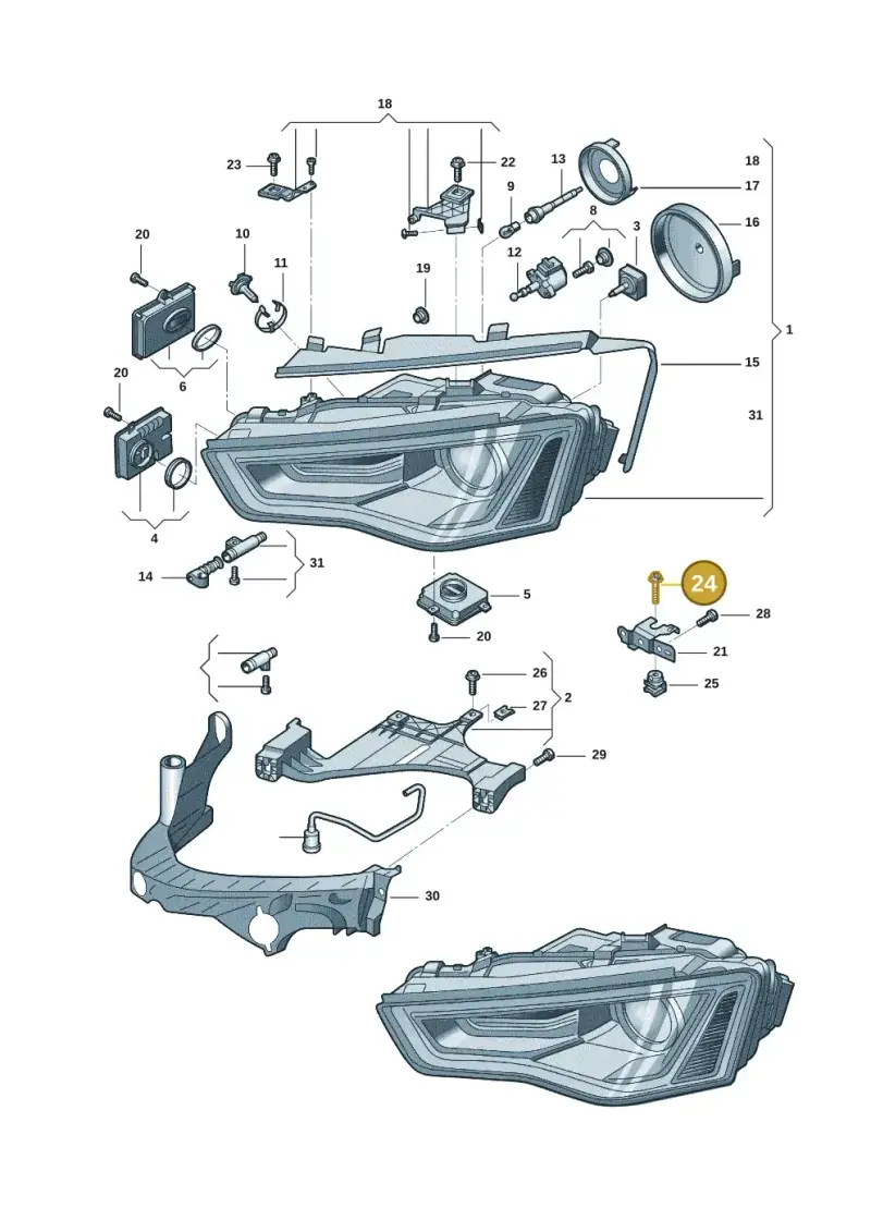 N91199601 — Audi A4L 2.0 (2008-2012) diagram 669941006, position 24