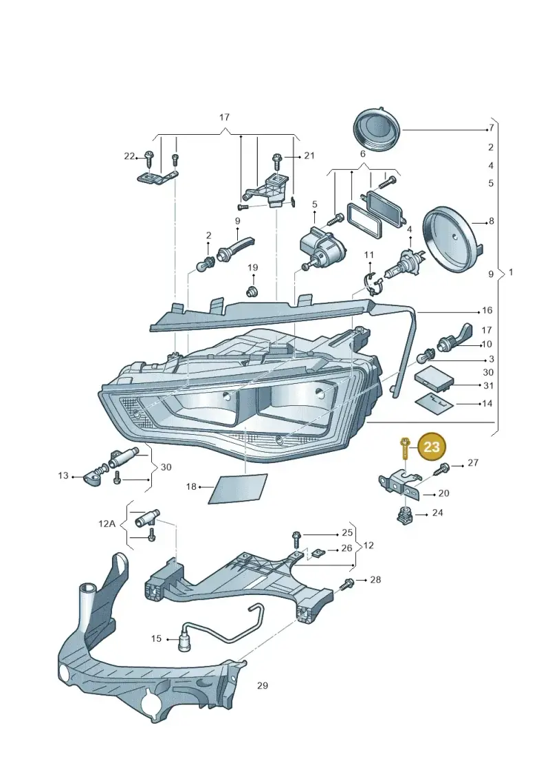 N91199601 — Audi A4 av. 2.0 tdi (2011-2015) diagram 724941000, position 23
