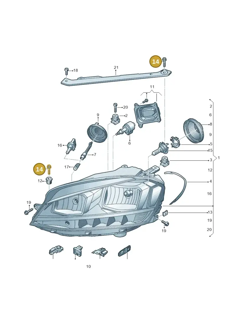 N91199601 — Volkswagen POLO HATCH         "ZA"06> (2005-) diagram 827941000, position 14