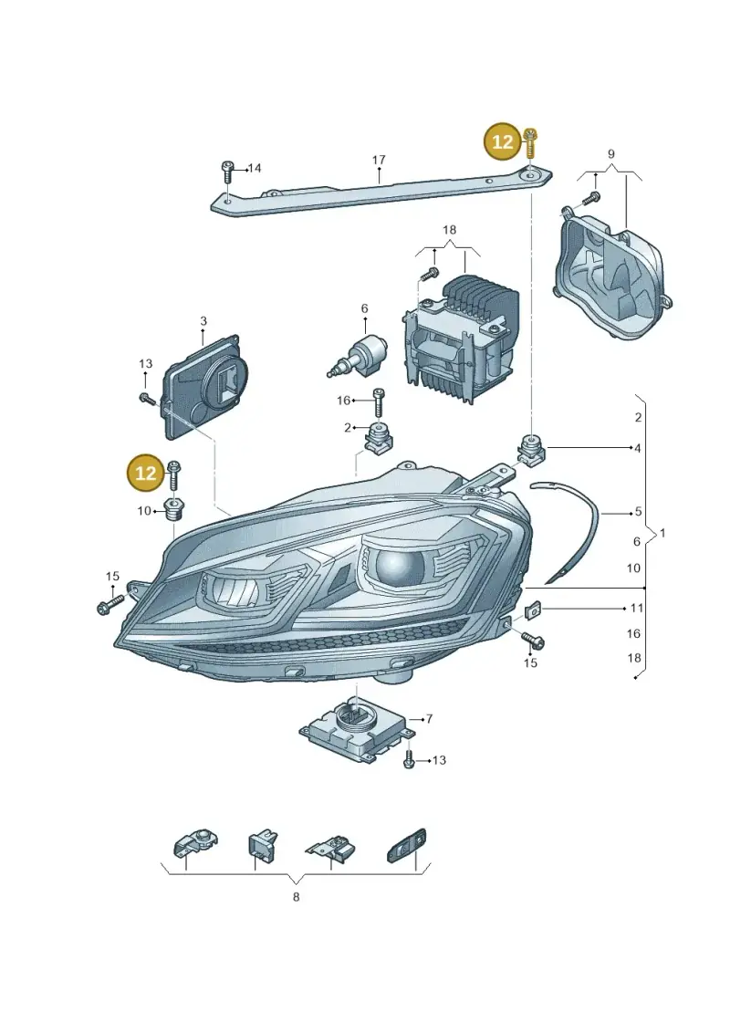 N91199601 — Volkswagen Golf (2015-2019) diagram 827941150, position 12