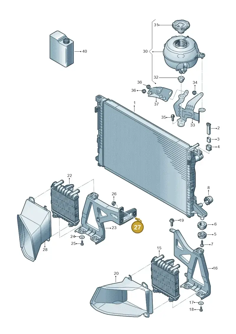 N91199801 — Audi A6 (2018-2025) diagram 430121120, position 27
