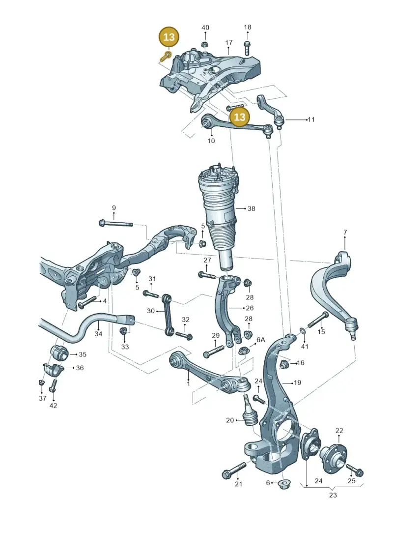 N91200501 — Audi A8 (2013-2018) diagram 696407000, position 13