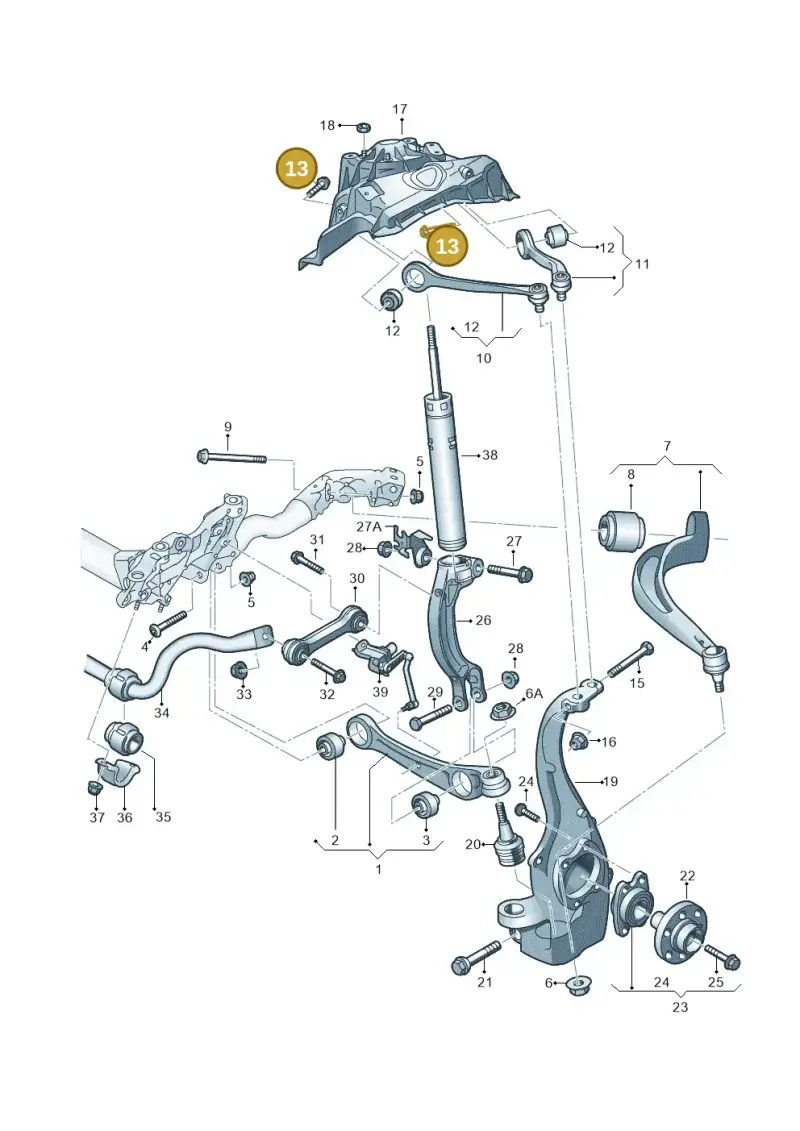 N91200501 — Audi RS6 Avant (2013-2018) diagram 758407000, position 13