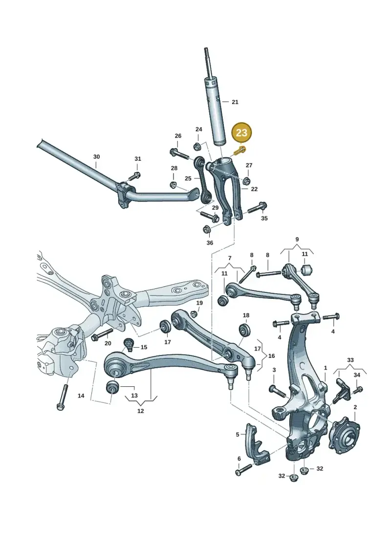 N91200501 — Audi Q6 e-tron (2023-2025) diagram f5s407000, position 23
