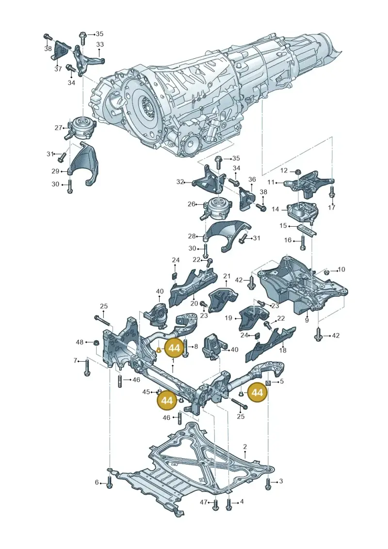 N91200701 — Volkswagen Touareg (2017-2023) diagram 439399850, position 44