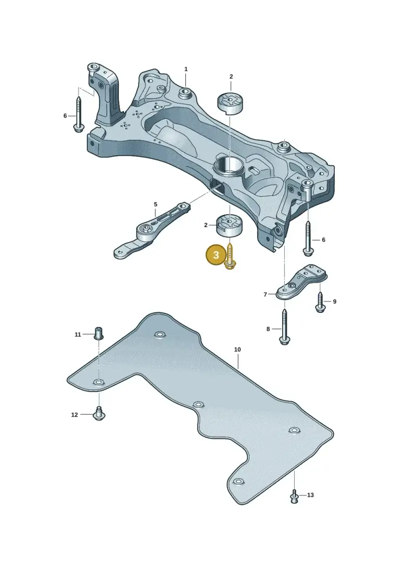 N91201001 — Volkswagen Tiguan 2.0 (2023-) diagram 2ka401000, position 3