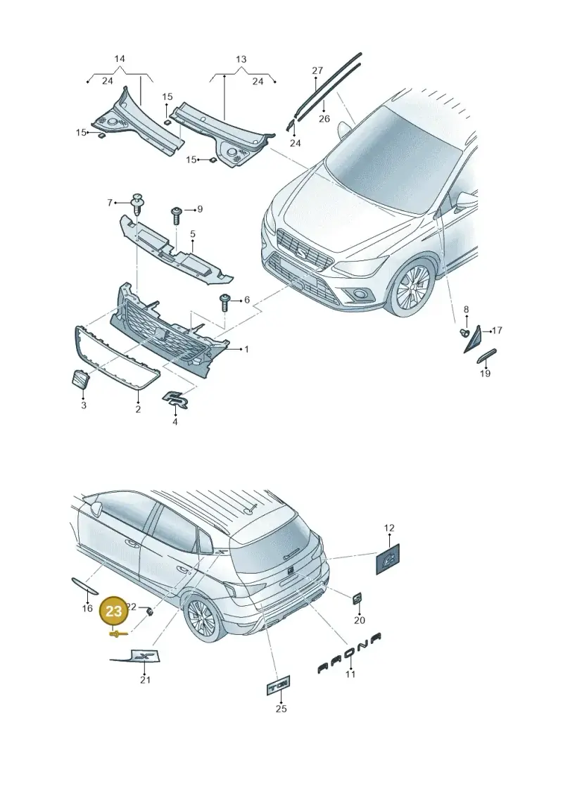 N91201401 — SEAT Arona (2017-) diagram 471853000, position 23