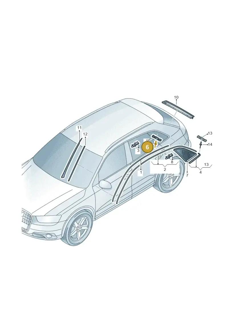 N91201401 — Audi Q3 1.4 (2016-) diagram 728853100, position 6+14