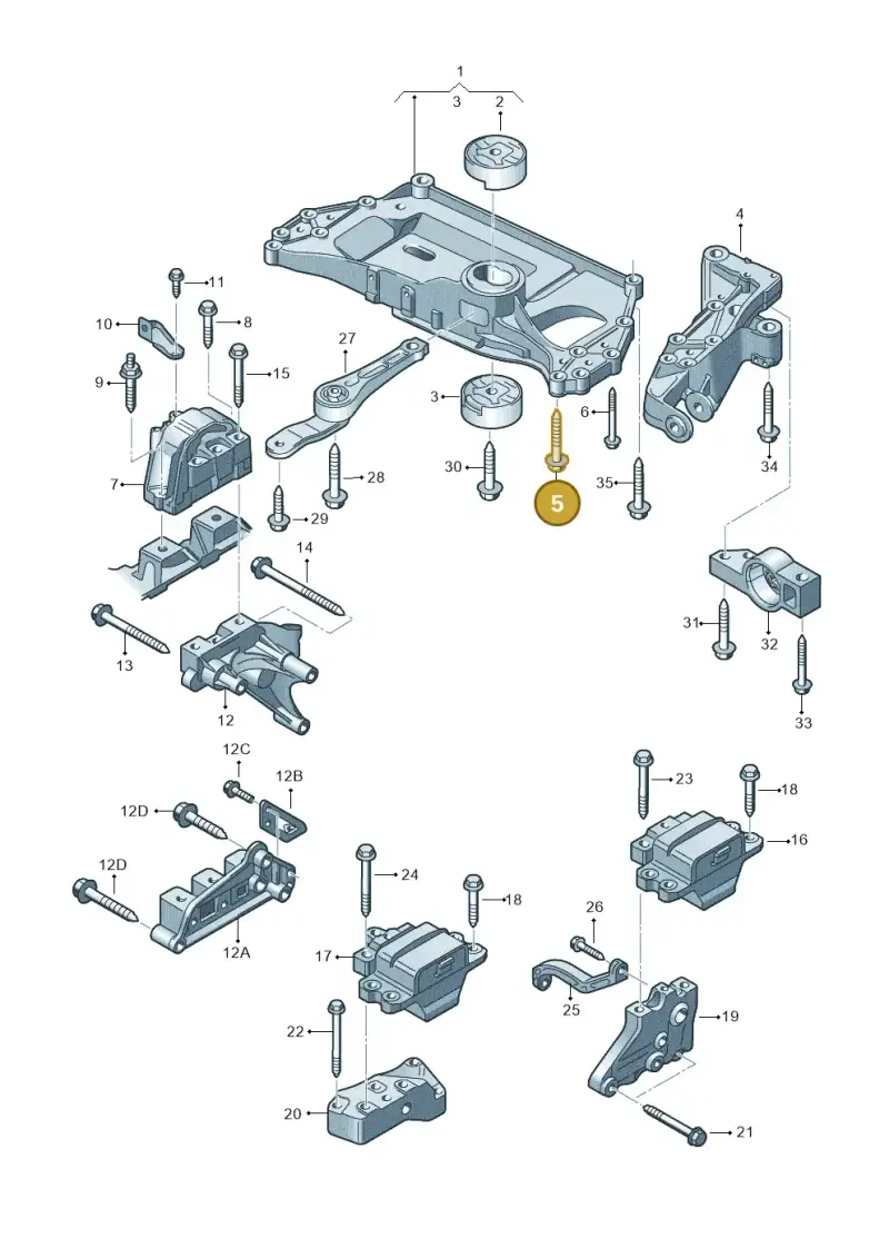 N91208401 — Volkswagen New beetle (2011-2016) diagram 649199200, position 5