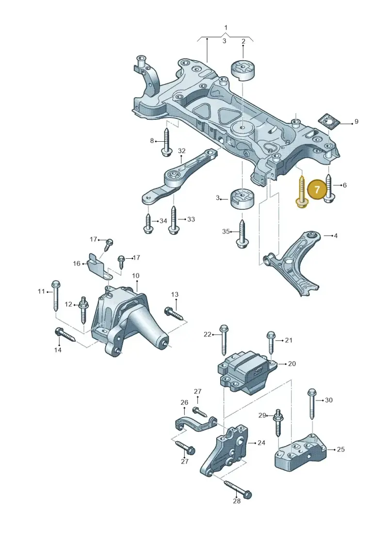 N91208401 — Volkswagen Jetta (2014-2017) diagram 691199200, position 7
