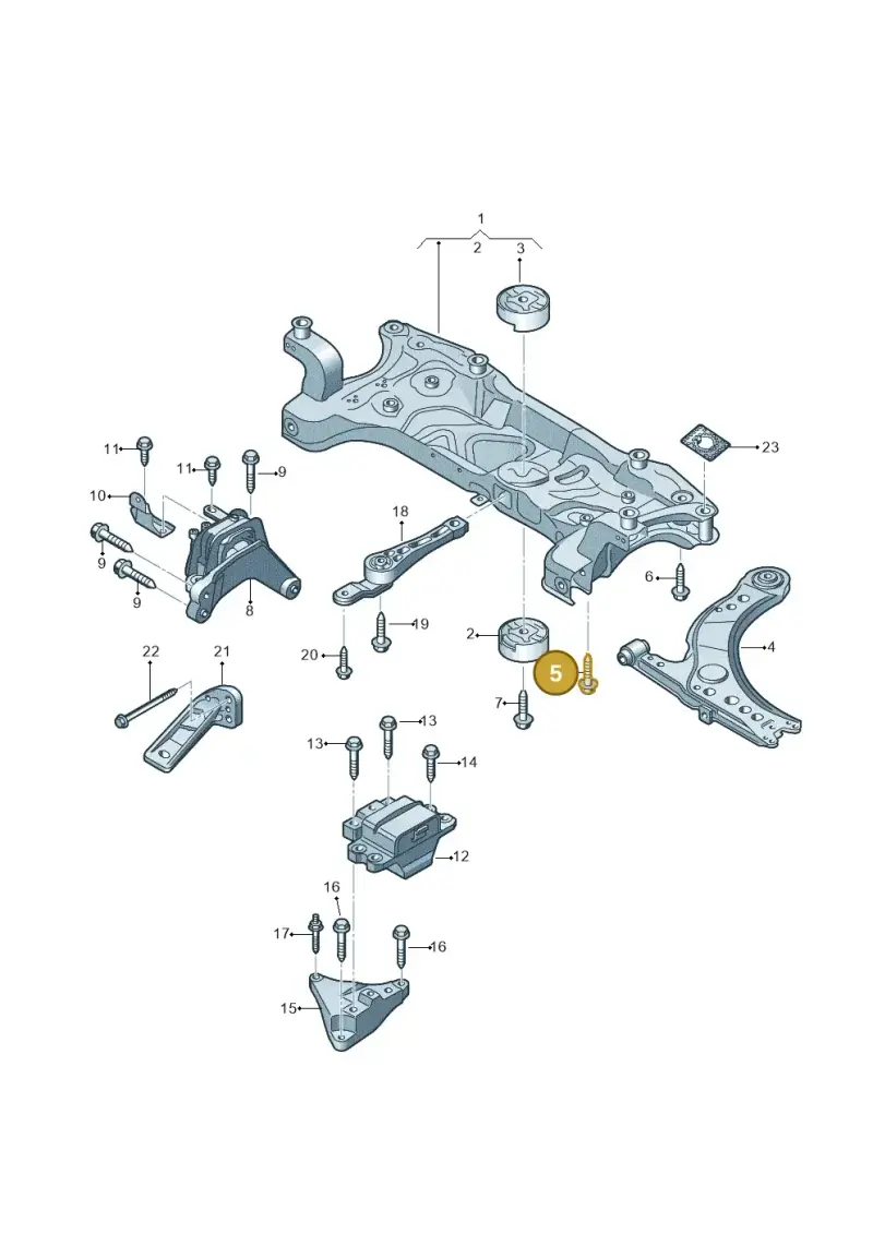 N91208401 — Volkswagen Jetta (2013-2014) diagram 692199240, position 5