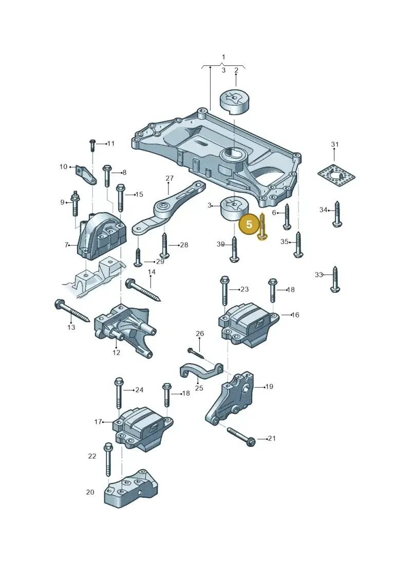 N91208401 — Volkswagen New beetle (2011-2016) diagram 715199300, position 5