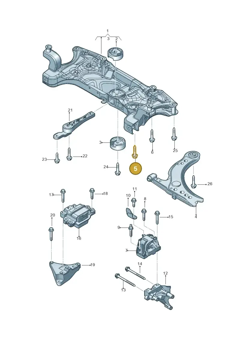 N91208401 — Volkswagen Jetta 1.4 (2013-2015) diagram 775199200, position 5