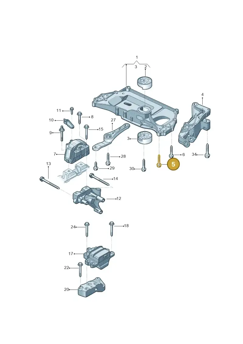 N91208401 — Volkswagen Jetta 2.0 (2015-2015) diagram 880199200, position 5