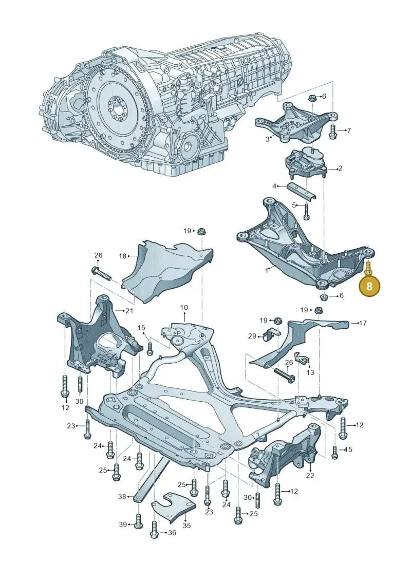 N91209701 — Audi A5 Cabriolet (2016-2025) diagram 848399400, position 8