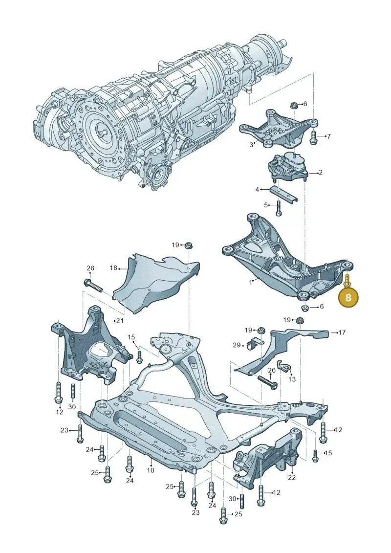 N91209701 — Audi A5 Sportback (2016-2025) diagram 849399700, position 8