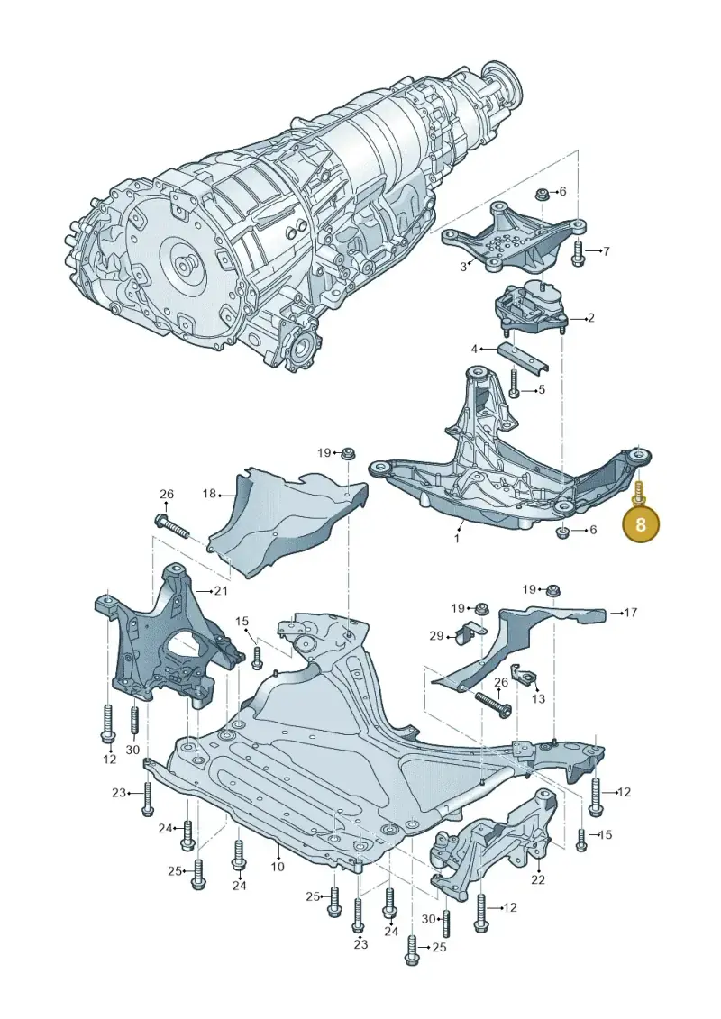 N91209701 — Audi RS4 Avant (2017-2025) diagram 849399900, position 8