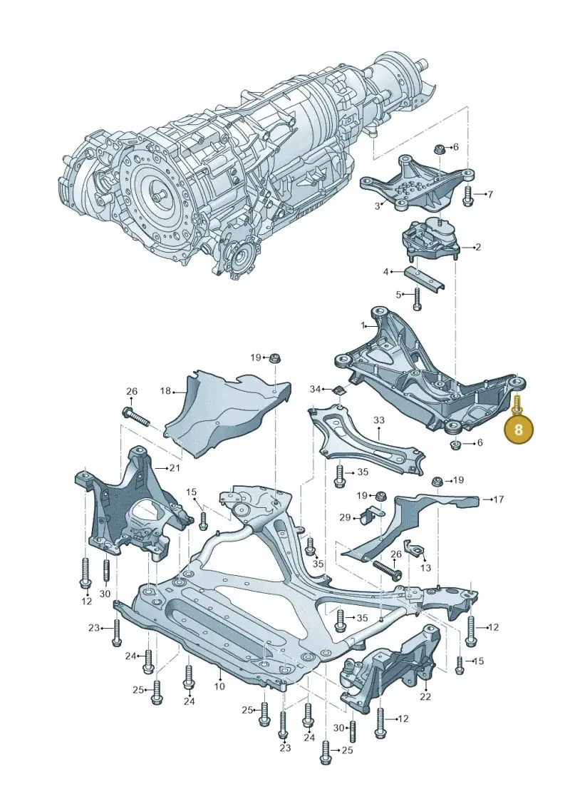 N91209701 — Audi A6 (2018-2025) diagram 896399700, position 8
