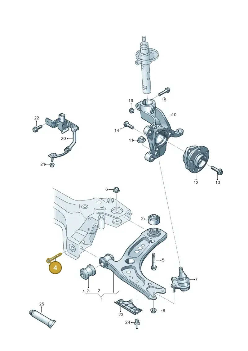 N91217701 — Volkswagen Passat estate (2023-) diagram 5h0407000, position 4