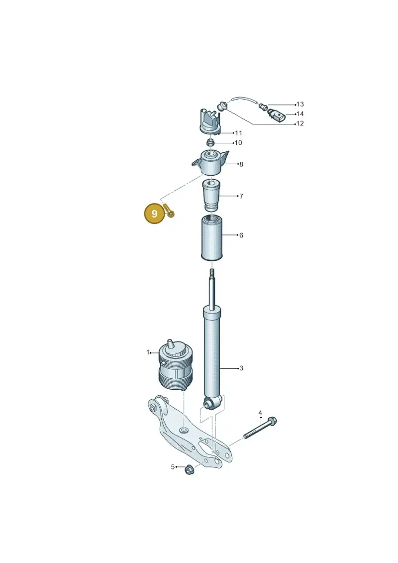 N91222501 — Volkswagen Touareg (2017-2023) diagram 439511020, position 9