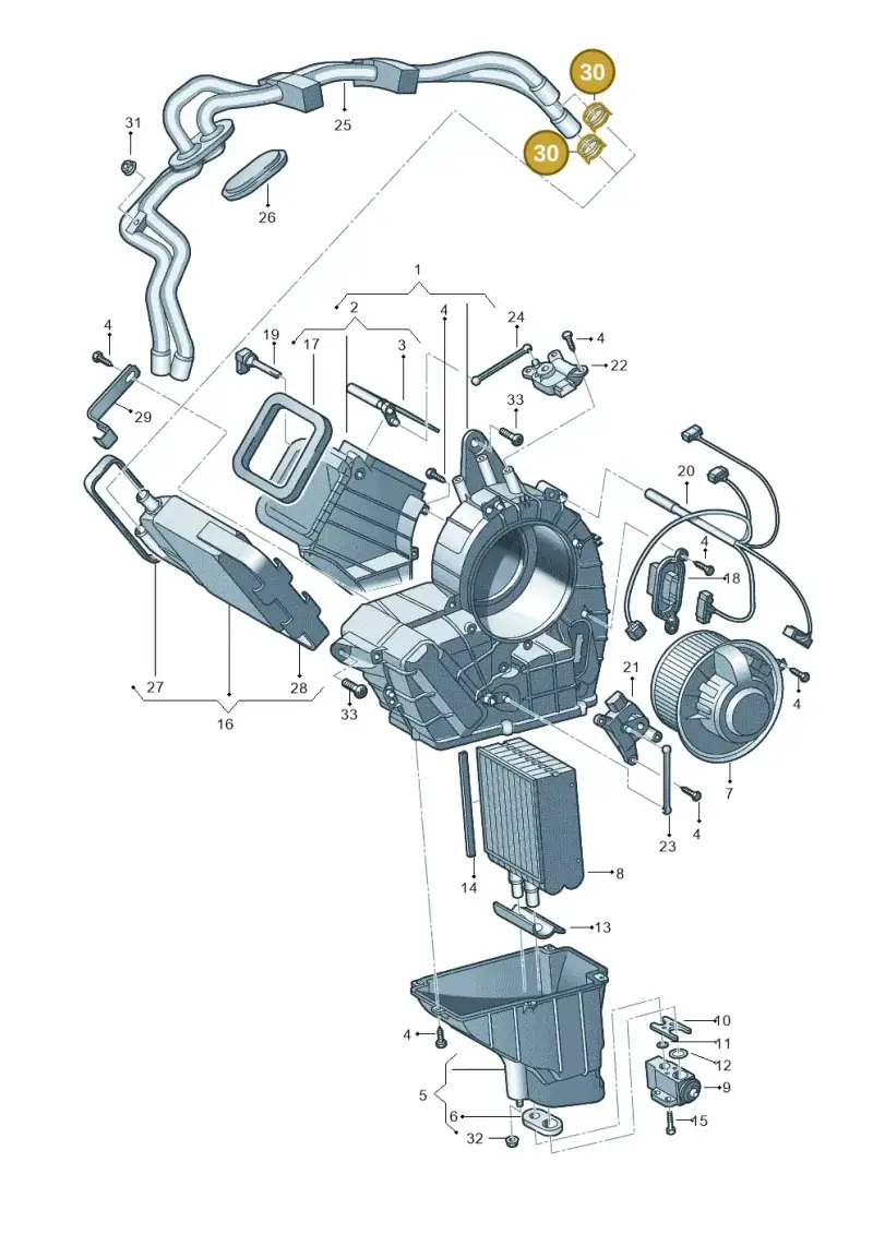 N91225501 — Volkswagen Transport. multivan (2019-2024) diagram 410820100, position 30