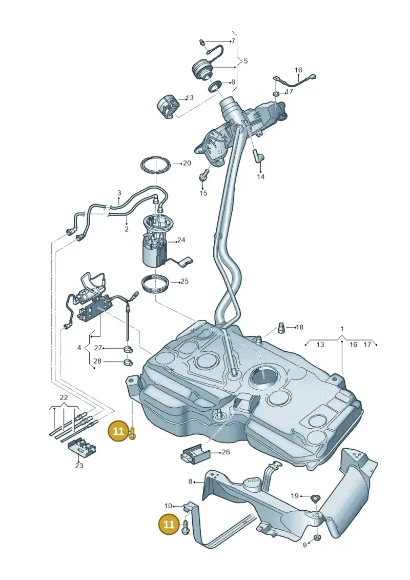 N91229601 — Volkswagen Tiguan 2.0 (2023-) diagram 869201600, position 11