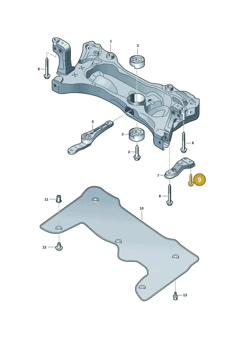 N91231201 — Volkswagen Tiguan 2.0 (2023-) diagram 2ka401000, position 9