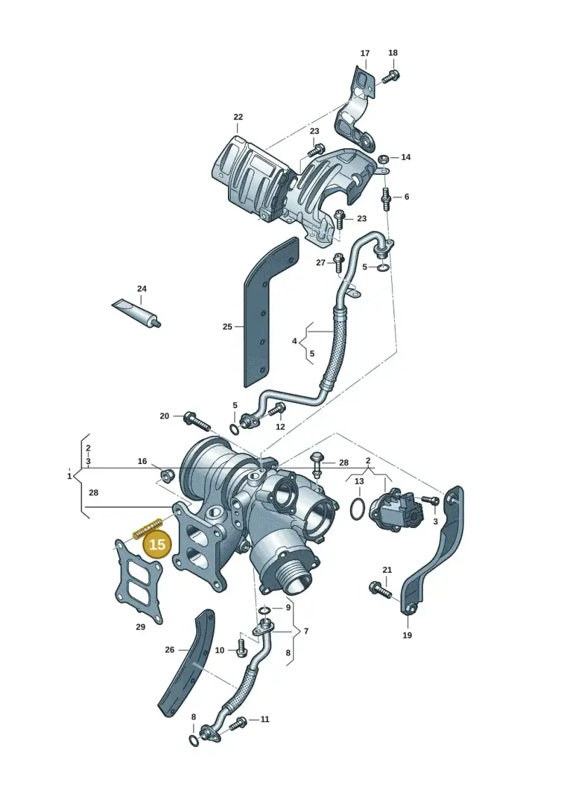 N91231701 — Volkswagen Tiguan 2.0 (2023-) diagram 3cm145300, position 15