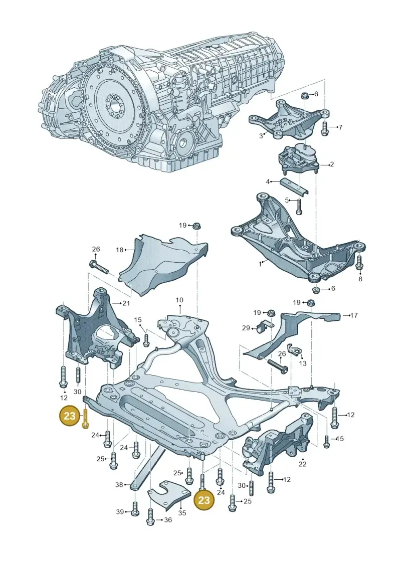 N91233101 — Audi A5 Cabriolet (2016-2025) diagram 848399400, position 23