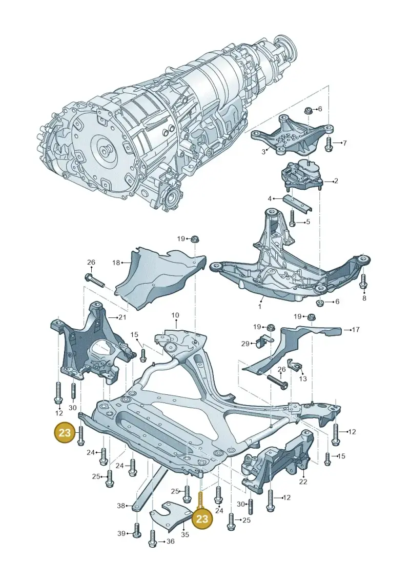 N91233101 — Audi A5 Cabriolet (2016-2025) diagram 848399900, position 23