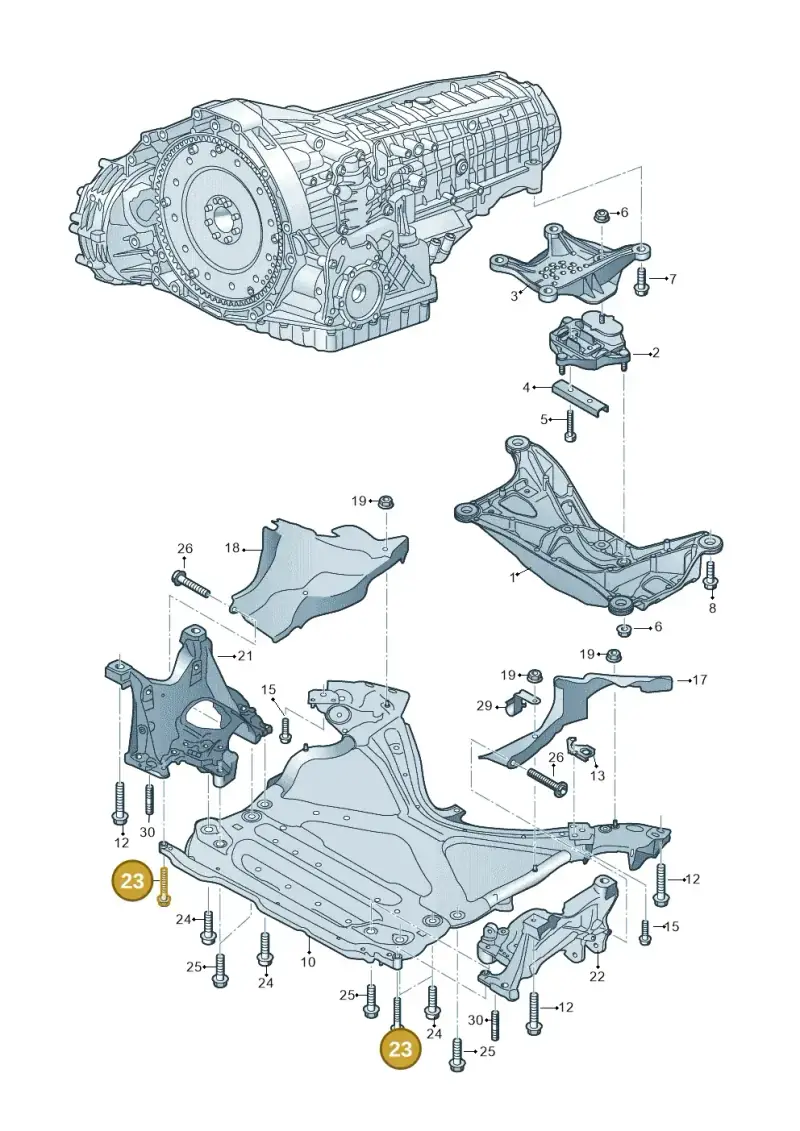 N91233101 — Audi A5 Sportback (2016-2025) diagram 849399400, position 23