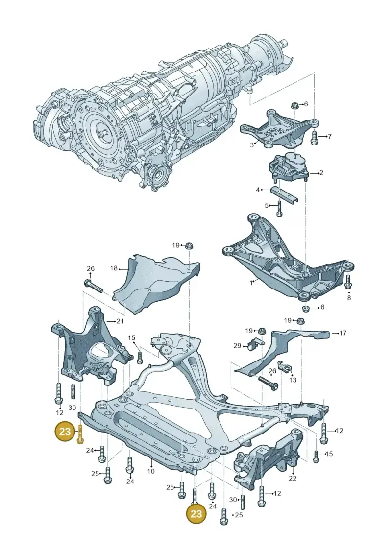 N91233101 — Audi A5 Sportback (2016-2025) diagram 849399700, position 23