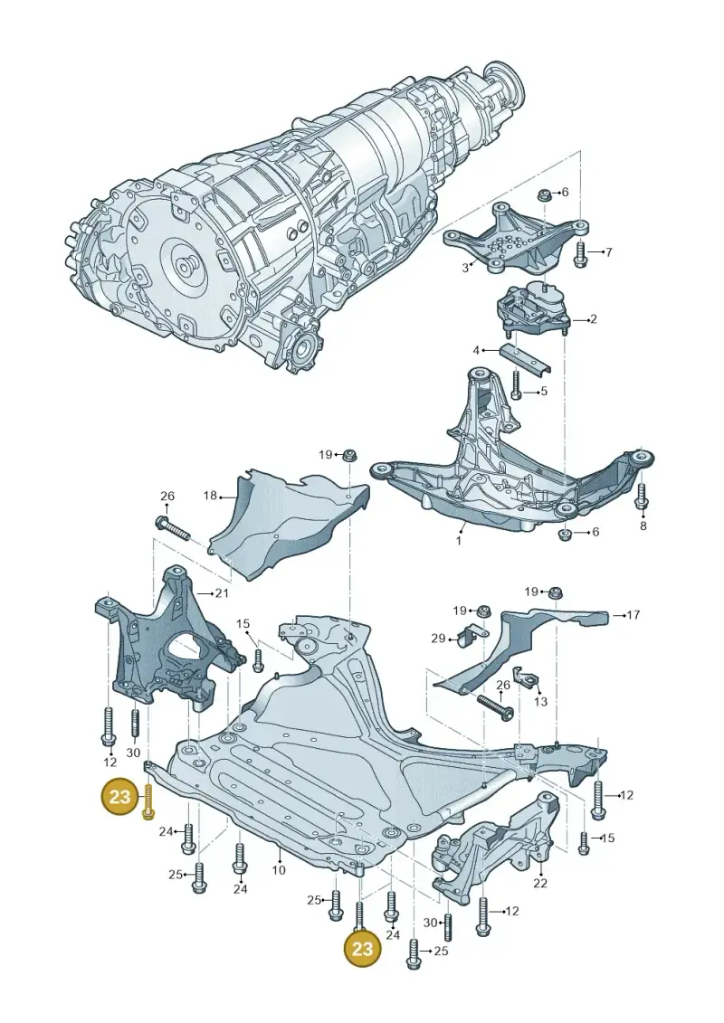 N91233101 — Audi RS4 Avant (2017-2025) diagram 849399900, position 23
