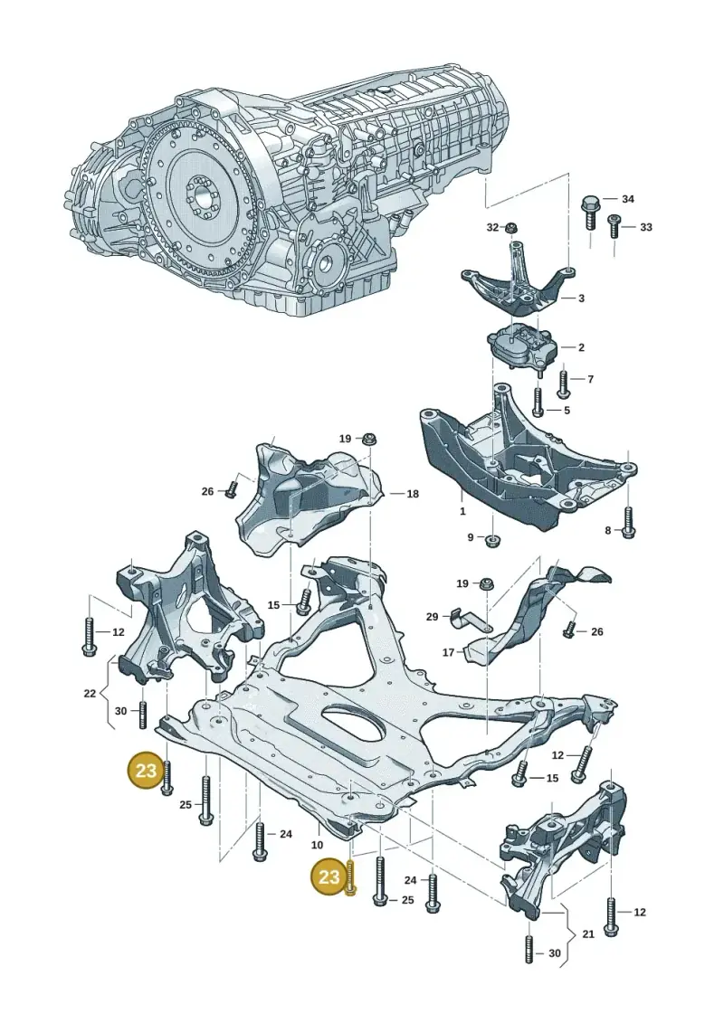 N91233101 — Audi A5 Limousine (2024-2025) diagram 8wk399100, position 23