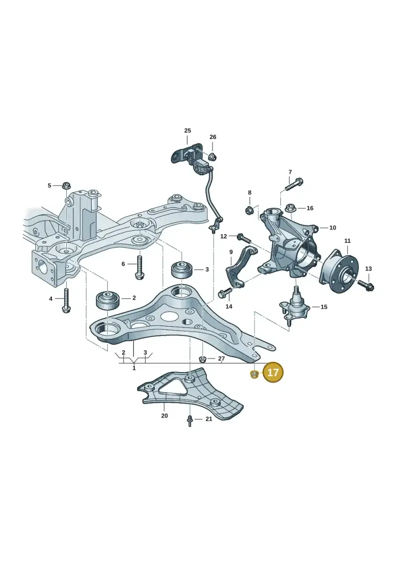 N91233201 — Volkswagen ID.7 Limousine Pro (2023-) diagram 11a407000, position 17