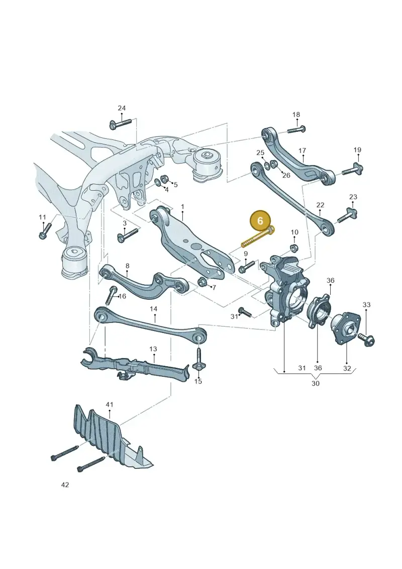 N91236301 — Volkswagen Touareg (2017-2023) diagram 439505005, position 6