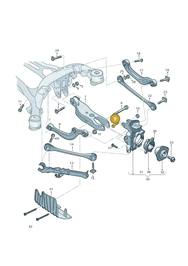 N91237101 — Volkswagen Touareg (2017-2023) diagram 439505005, position 9