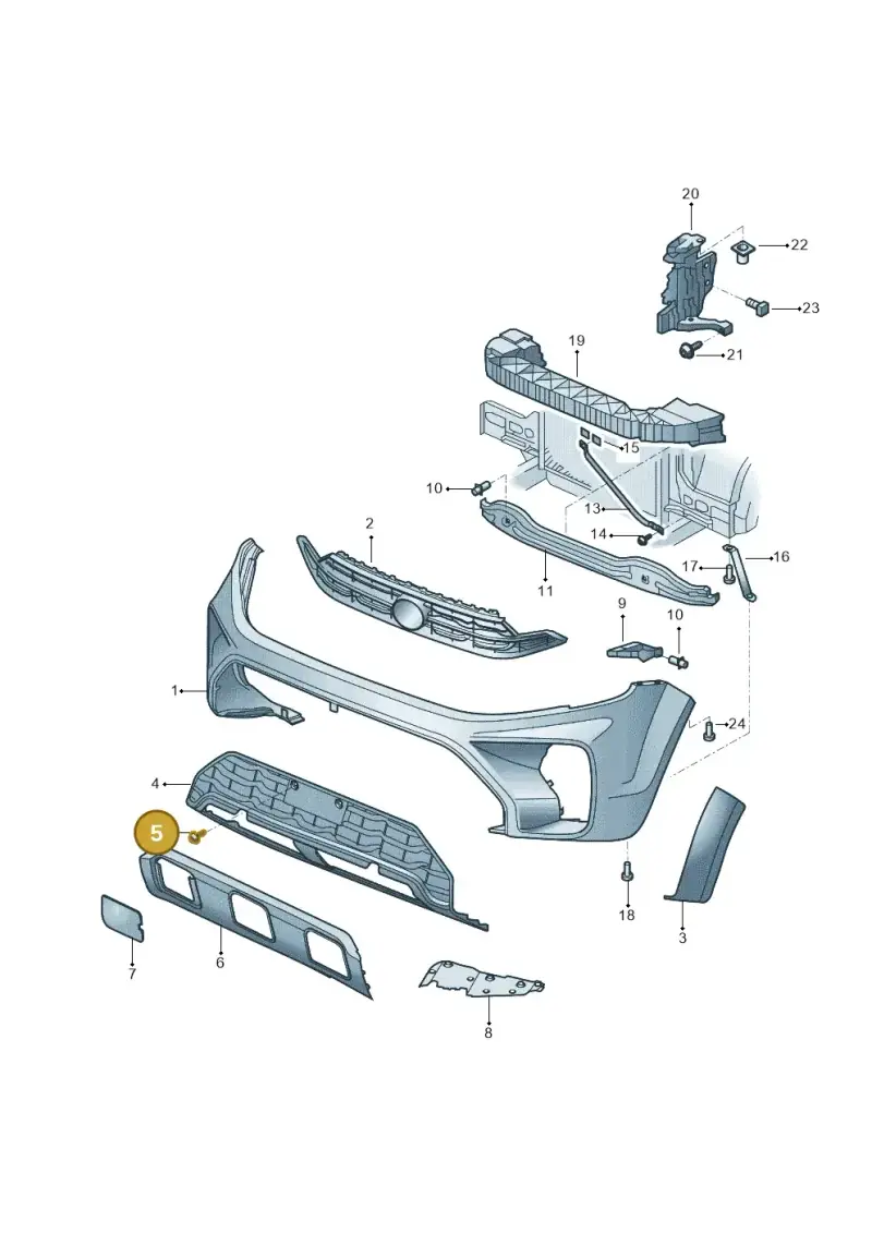 N91237801 — Volkswagen Amarok twin cab (2022-) diagram 2ha807005, position 5